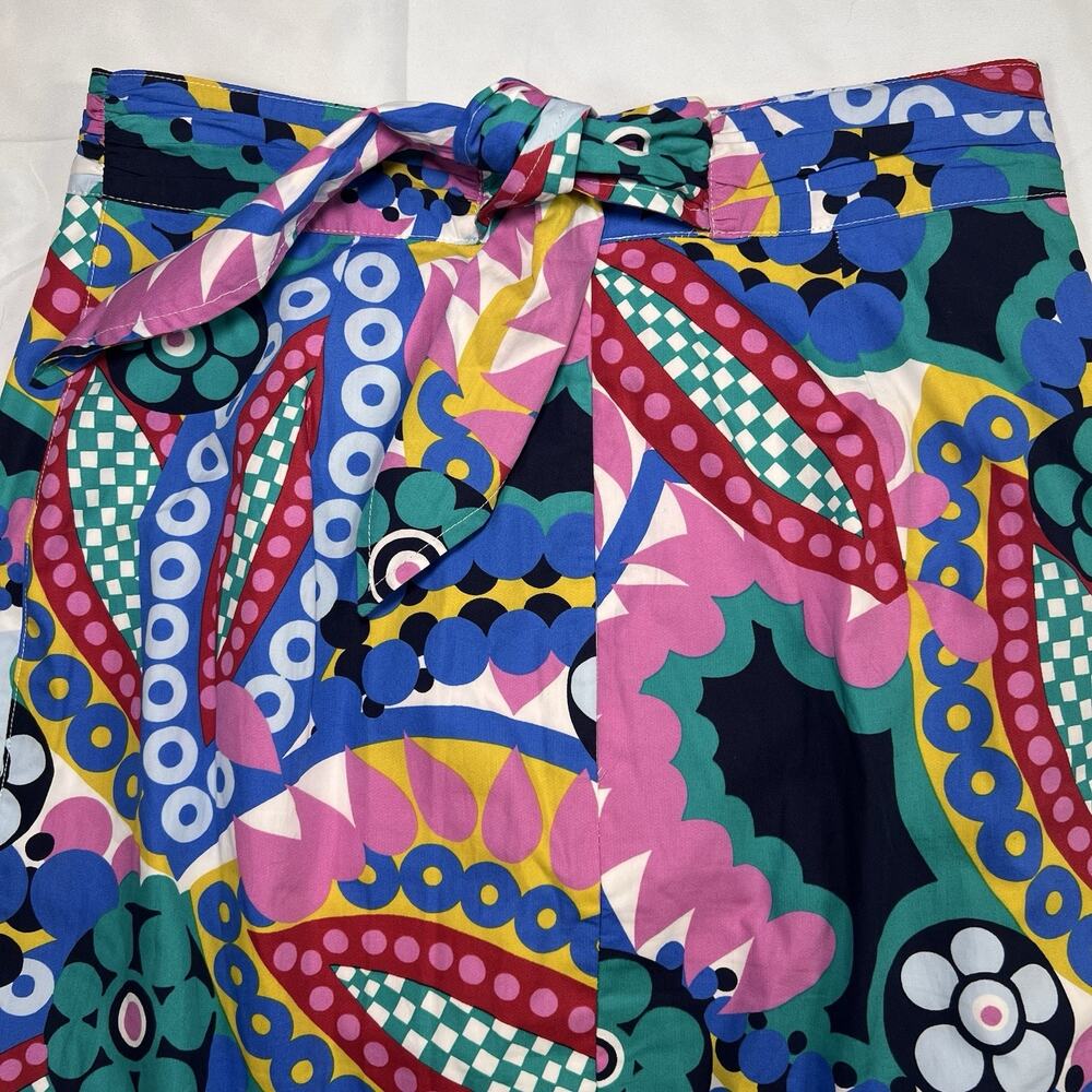 J.Crew Skirt Size 6 Ratti Kaleidoscope Floral Multicolor Tie-back Tulip L7939 - Picture 10 of 13